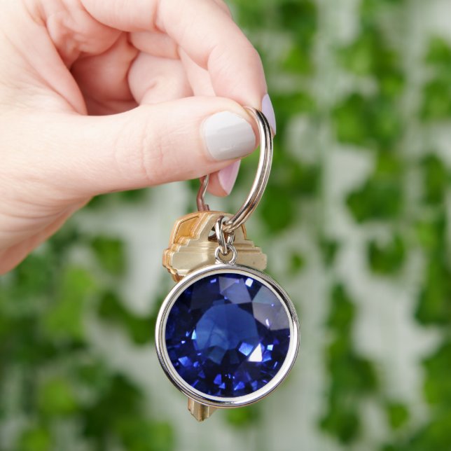 Round Sapphire Schlüsselanhänger (Hand)