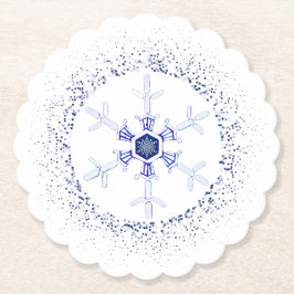 Round snowflake untersetzer