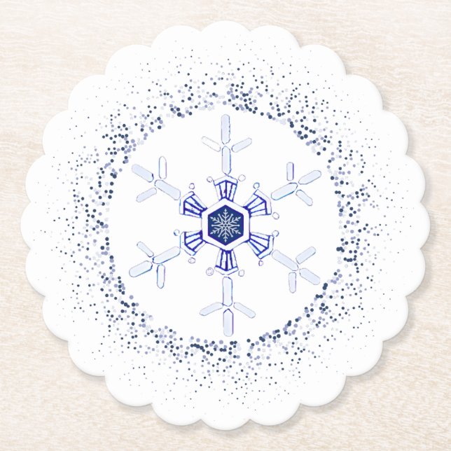 Round snowflake untersetzer (Vorderseite)