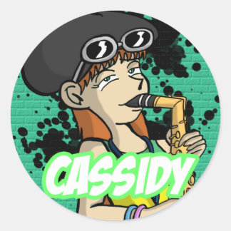 Round Sticker Cassidy