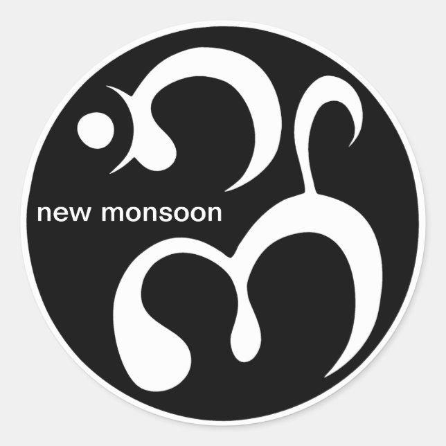 Round Stickers 3" Blatt 6 neues Monsun Logo (Vorderseite)