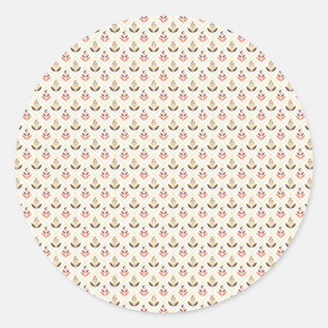 Round stickers featuring a pattern of pastel  (Vorderseite)