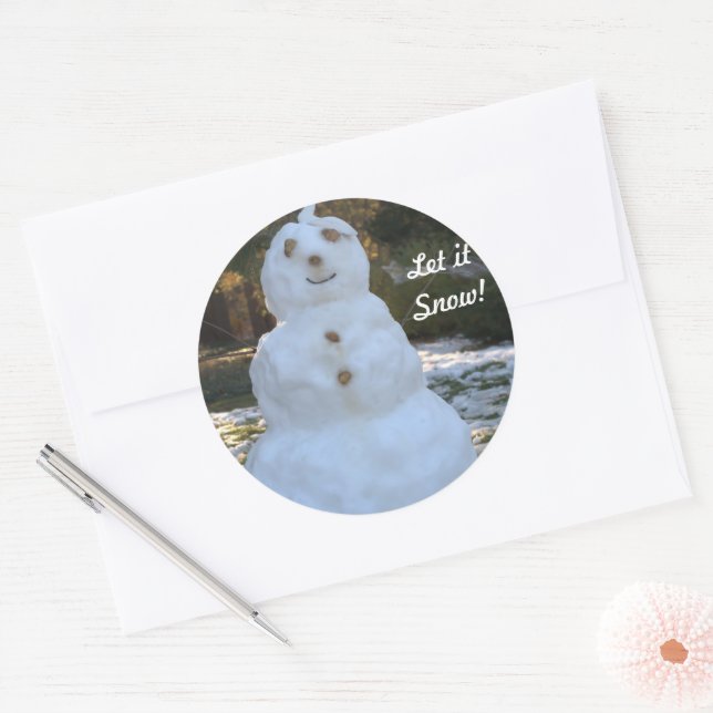Round Stickers Let it Snow Snowman (Umschlag)