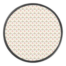 Round stool top with a pattern