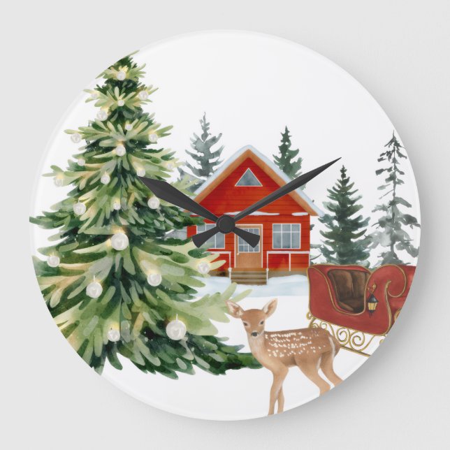 Round Wall Clock Große Wanduhr (Vorderseite)