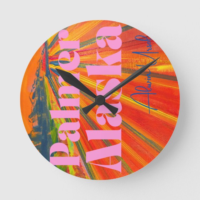Round Wall Clock Runde Wanduhr (Vorderseite)