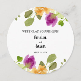 Round Wedding Dinner Plate Vielen Dank