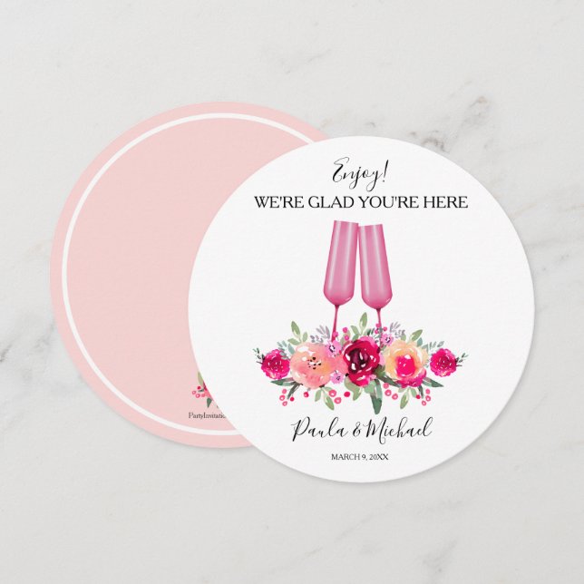 Round Wedding Probe Dinner Plate Vielen Dank (Vorne/Hinten)