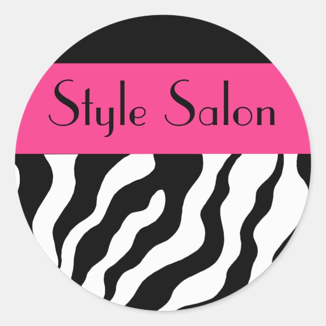 Round Zebra Stickers (Vorderseite)