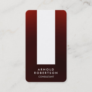 RoundCorner Brownish Red White Business Card Visitenkarte