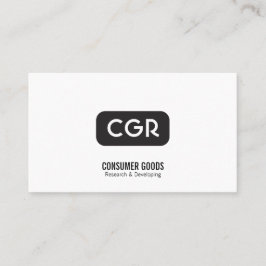 Rounded Background Variation für Monogramm Visitenkarte