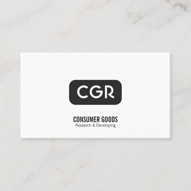 Rounded Background Variation für Monogramm Visitenkarte (Vorderseite)