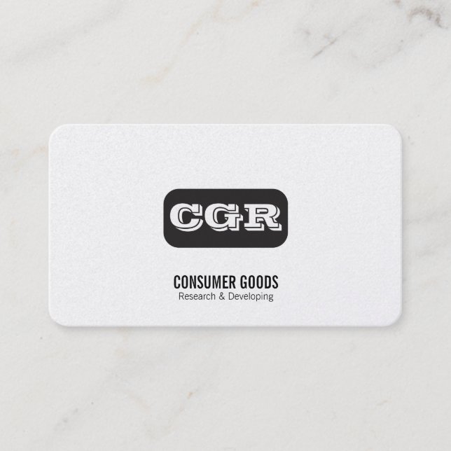 Rounded Background Variation für Monogramm Visitenkarte (Vorderseite)