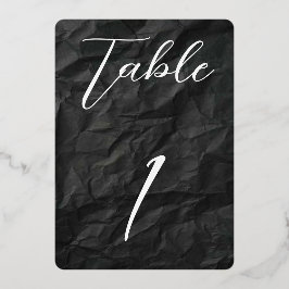 Rounded Black/Gold Foil Table No. 1 Folieneinladung