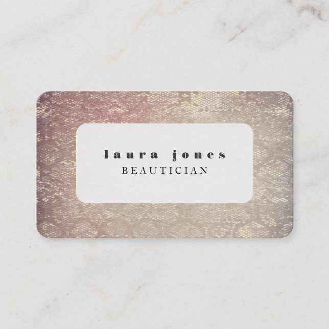 Rounded Corners Schlange Skin Print Fashion Templa Visitenkarte (Vorderseite)