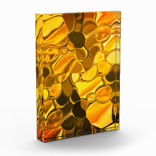 Rounded Formen in goldener Farbe, glänzend sehr go Fotoblock