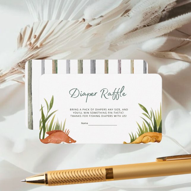 Rounded Reel Aufregung Fishing Diaper Raffle Begleitkarte (Von Creator hochgeladen)