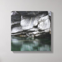 Rounded Rock Cliff by Verzasca River