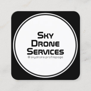 Rounded-Tech-Inspiration Quadratische Visitenkarte