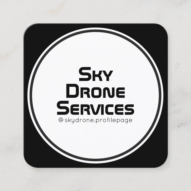 Rounded-Tech-Inspiration Quadratische Visitenkarte (Vorderseite)