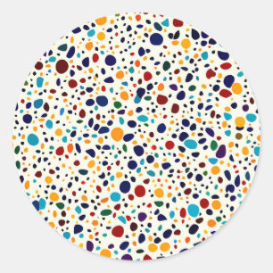 Rounded Terrazzo Stone Polygon Paving Runder Aufkleber