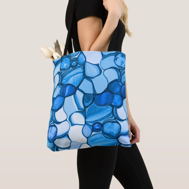 Rounded wie Steine in den Schattierungen königsbla Tasche (Von Nahem)