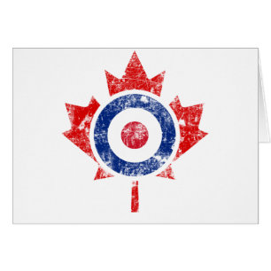 Roundel Canada Curling Hockey Cible Grunge Ice