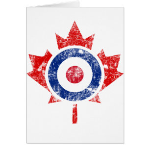Roundel Canada Curling Hockey Cible Grunge Ice