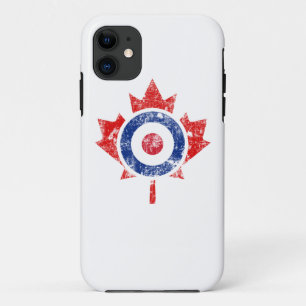 Roundel Canada Curling Hockey Target Grunge Ice iPhone 11 Hülle