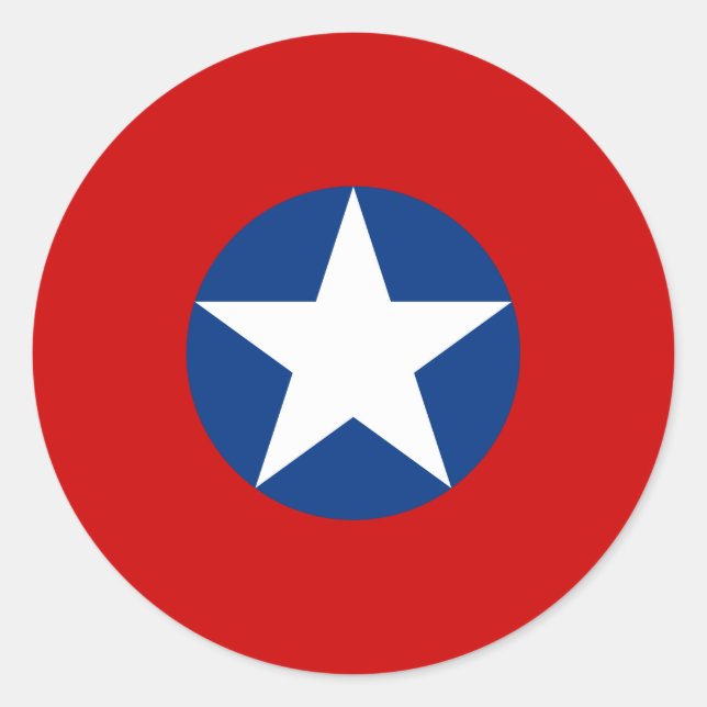 Roundel de Chile Runder Aufkleber (Vorderseite)