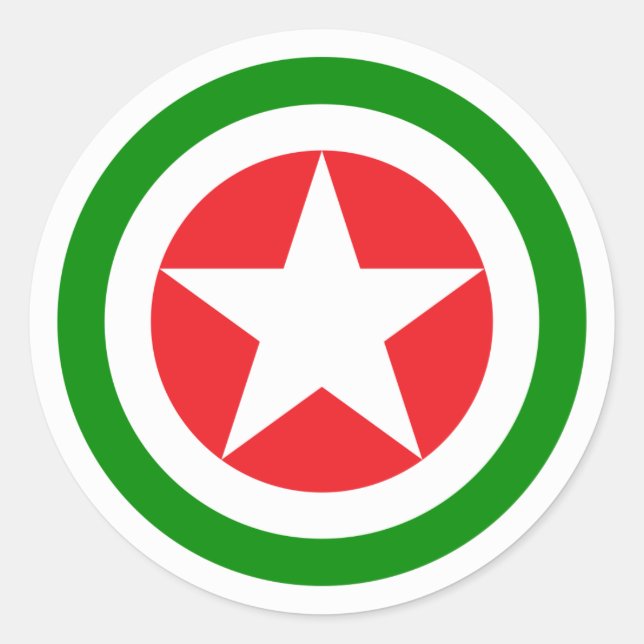 Roundel der abchasischen Luftwaffe Runder Aufkleber (Vorderseite)