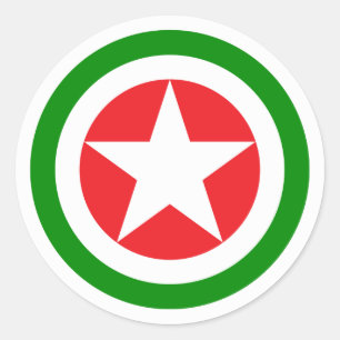 Roundel der abchasischen Luftwaffe Runder Aufkleber