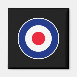 Roundel Grafik auf Schwarzem Magnet