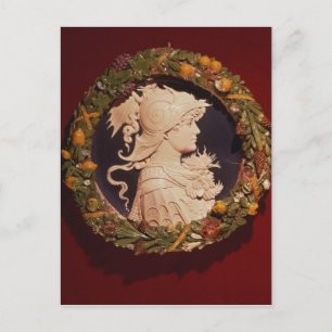 Roundel mit einem Profilporträt Postkarte