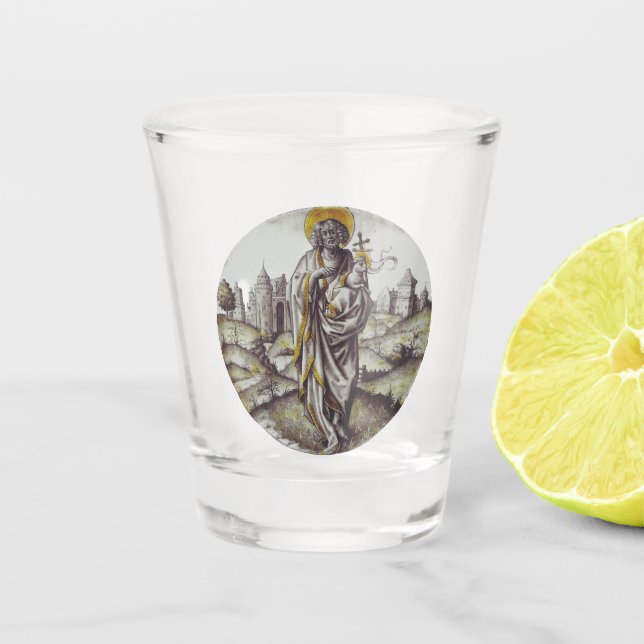 Roundel mit Saint John The Baptist Schnapsglas (Vorderseite)
