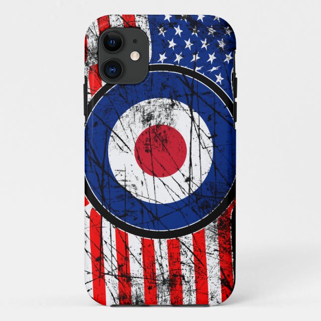 Roundel Mod USA Target Scooter Case-Mate iPhone Hülle (Rückseite)