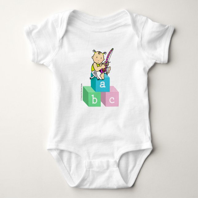 Roupa de bebê com desenho de de Capoeira  Baby Strampler (Vorderseite)