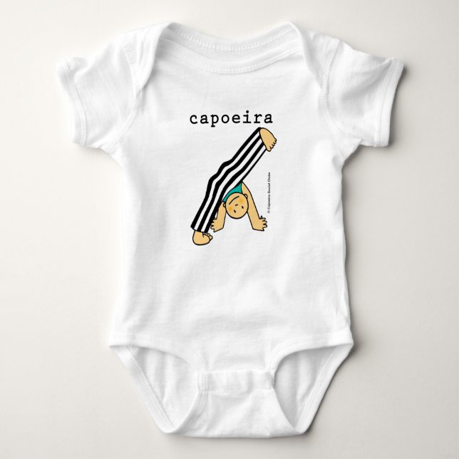 Roupa de bebê com desenho de de Capoeira  Baby Strampler (Vorderseite)
