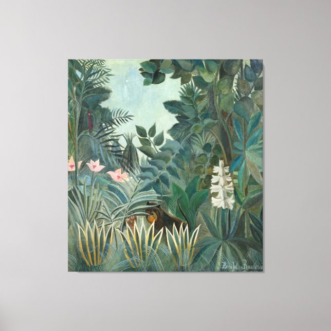 Rousseau Äquatoriale Dschungelmalerei Leinwanddruck (Vorderseite)