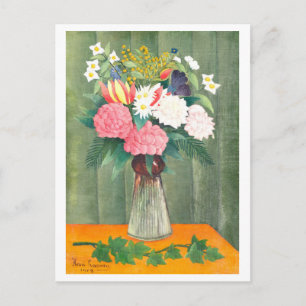 Rousseau Blumen in einer Vase Malerei Postkarte