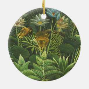 Rousseau Dschungel Tropen Löwe Kunst Druck Gemälde Keramik Ornament