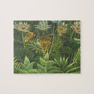 Rousseau Dschungel Tropischer Löwe Kunst Druck  Bo