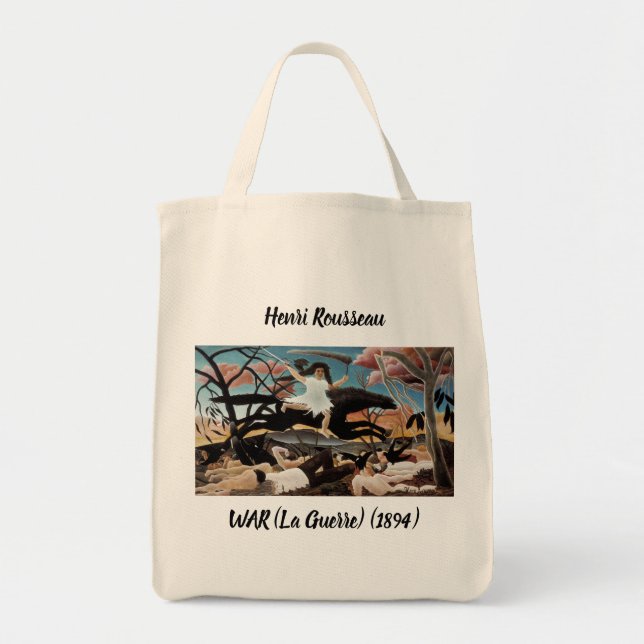 Rousseau Guerre et auto-portrait Grand Sac fourre- (Devant)
