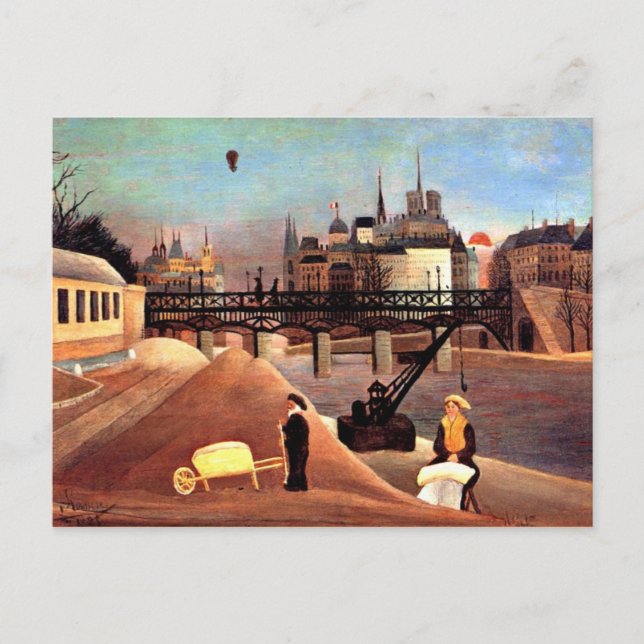 Rousseau - Ile Saint Louis und Notre Dame Postkarte (Vorderseite)