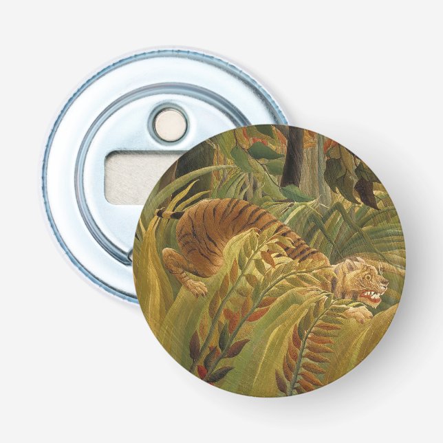Rousseau Jungle Tropical Tiger Art Flaschenöffner (Vorderseite)