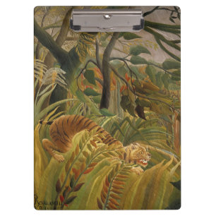 Rousseau Jungle Tropical Tiger Art Klemmbrett