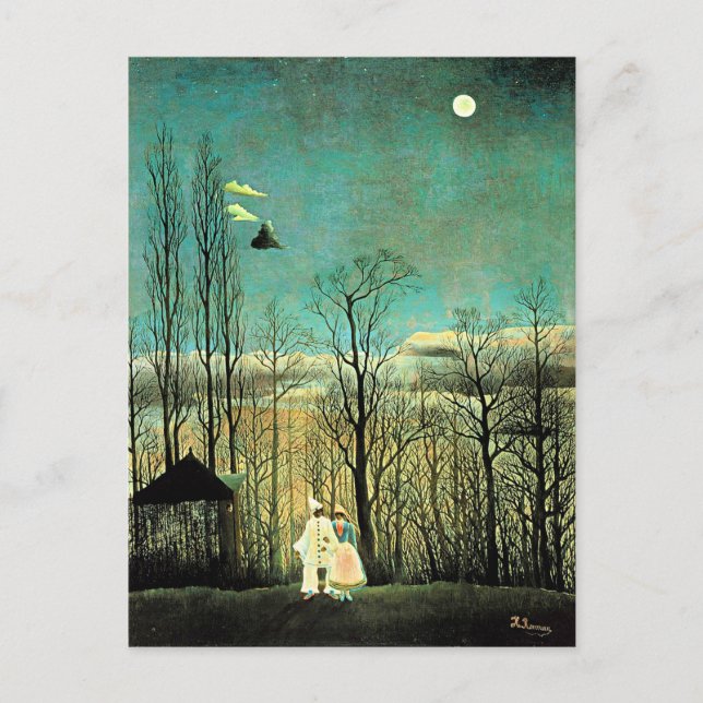 Rousseau - Karneval Abend  Postkarte (Vorderseite)