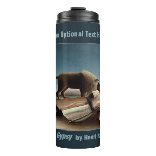 Rousseau’s Sleeping Sinti und Roma art Custom Text Thermosbecher