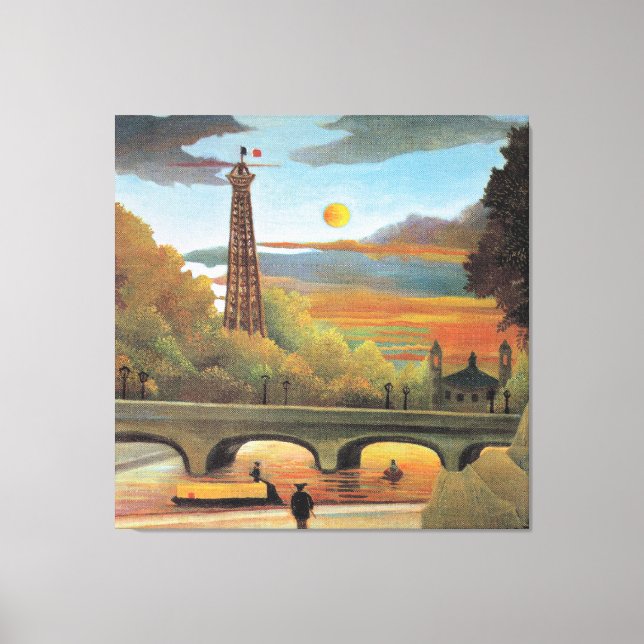 Rousseau - Seine- und Eiffelturm Leinwanddruck (Vorderseite)