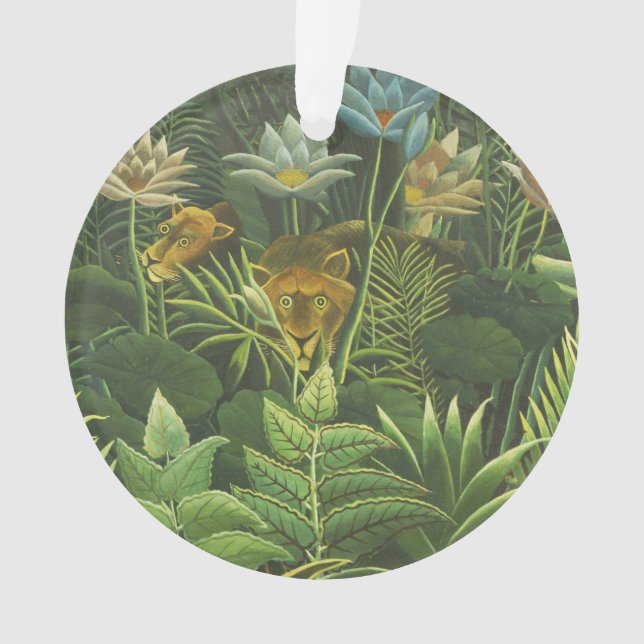 Rousseau Tropical Jungle Lion Peinture (devant)